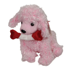 Ty Beanie Babies Pup-In-Love Pink Poodle Plush Stuffed Animal 6 inch Hang Tags